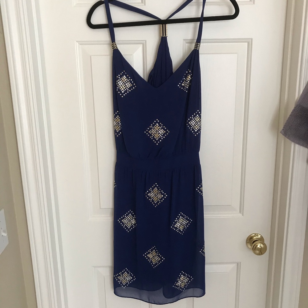 Silver and gold embellished cocktail dress